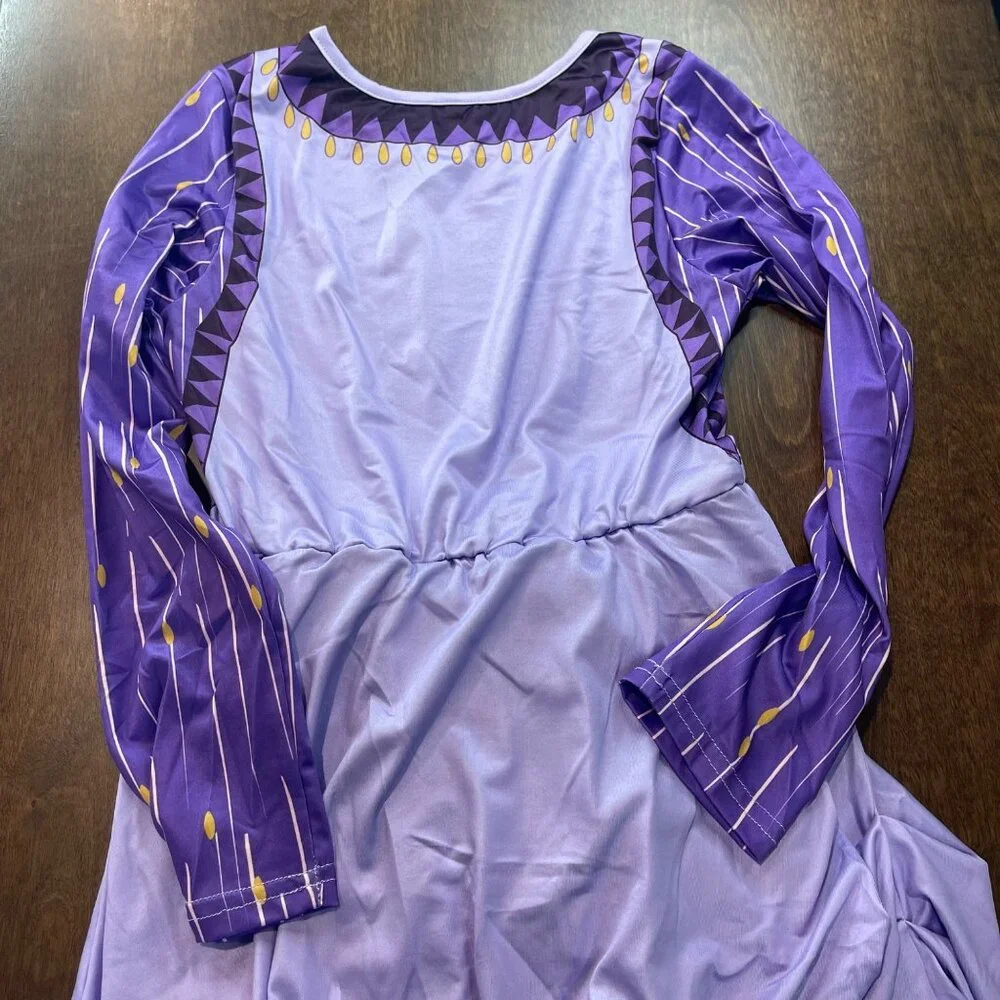 Asha Wish Costume Girls Size 9-10 Disney Princess Dress Up Halloween Cosplay NEW